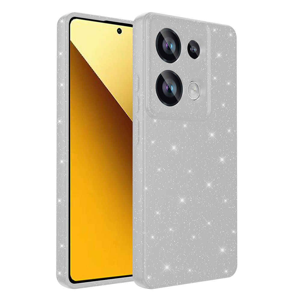 Xiaomi Redmi Note 13 Pro 4G Uyumlu Kılıf Kamera Korumalı Simli Lüks Zore Koton Kapak