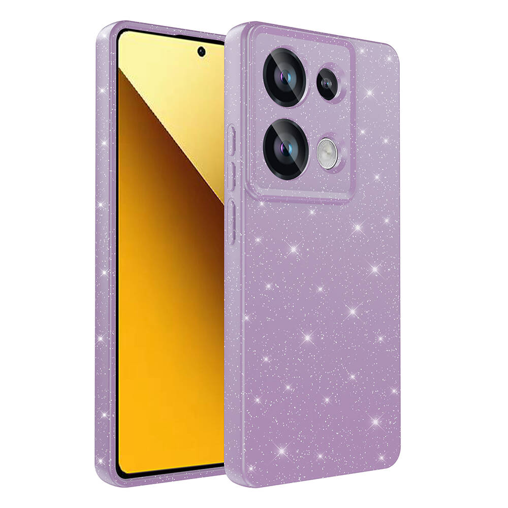 Xiaomi Redmi Note 13 Pro 4G Uyumlu Kılıf Kamera Korumalı Simli Lüks Zore Koton Kapak