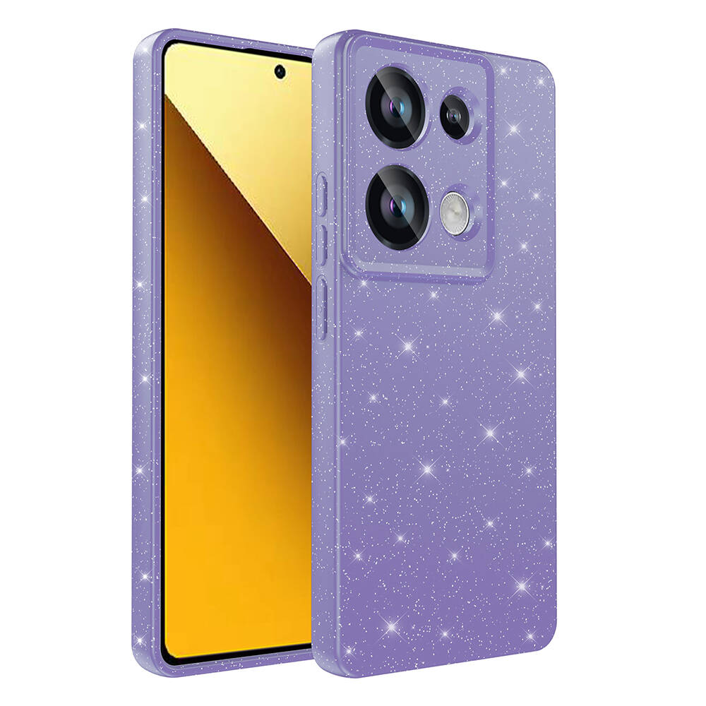 Xiaomi Redmi Note 13 Pro 4G Uyumlu Kılıf Kamera Korumalı Simli Lüks Zore Koton Kapak