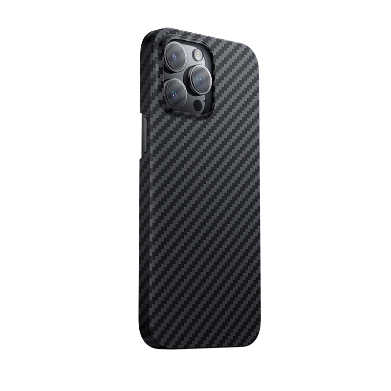 Apple iPhone 14 Pro Uyumlu Kılıf M-safe Özellikli Karbon Fiber Benks Essential Kevlar Kapak