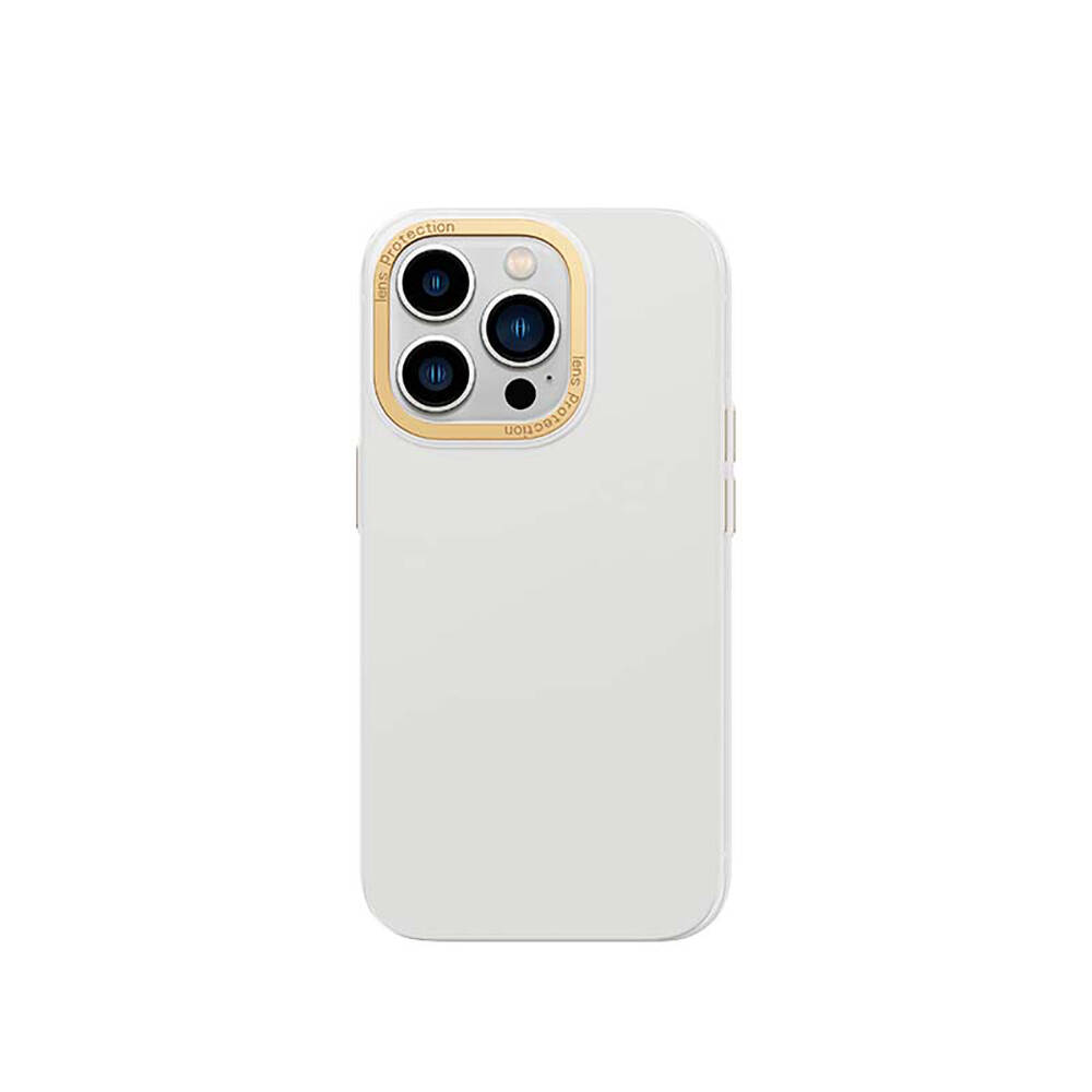 [ZTA104396] Apple iPhone 14 Pro Max Uyumlu Kılıf Metal Kamera Çerçeveli Recci Glaze Serisi Kapak