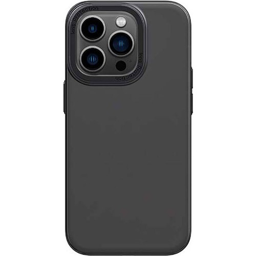 [ZTA104389] Apple iPhone 14 Pro Uyumlu Kılıf Metal Kamera Çerçeveli Recci Glaze Serisi Kapak (Siyah)