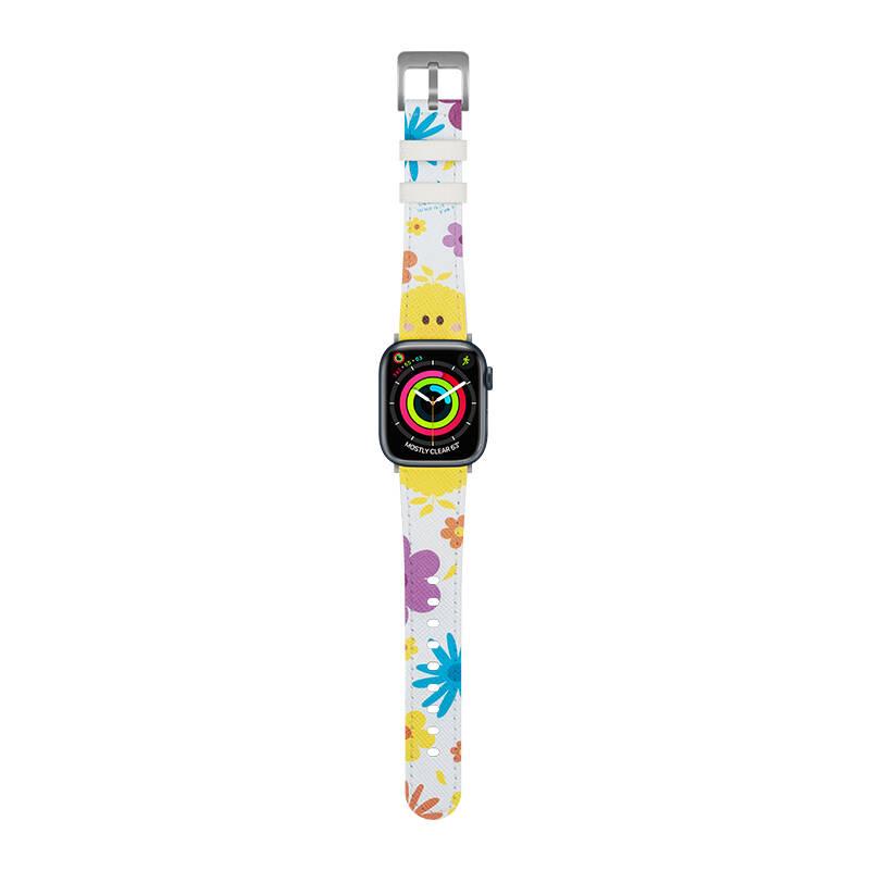 Apple Watch 44mm Uyumlu Casebang Sesame Street Serisi Deri Saat Kordon