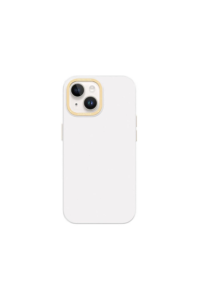 Apple iPhone 14 Uyumlu Kılıf Metal Kamera Çerçeveli Recci Glaze Serisi Kapak