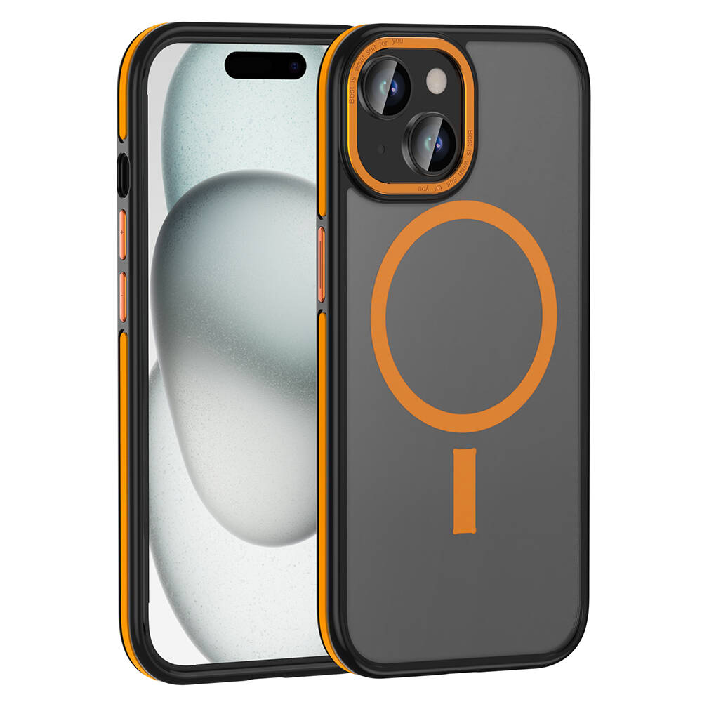 [RNZ-TA104896] Apple iPhone 14 Uyumlu Kılıf M-safe Şarj Özellikli Mat Görünümlü Zore Ant Kapak