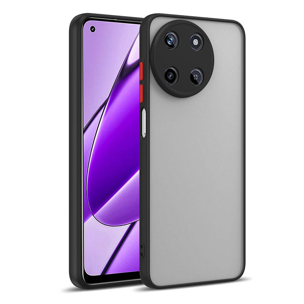 [RNZ-TA104692] Realme 11 4G Uyumlu Kılıf Zore Hux Kapak (Siyah)