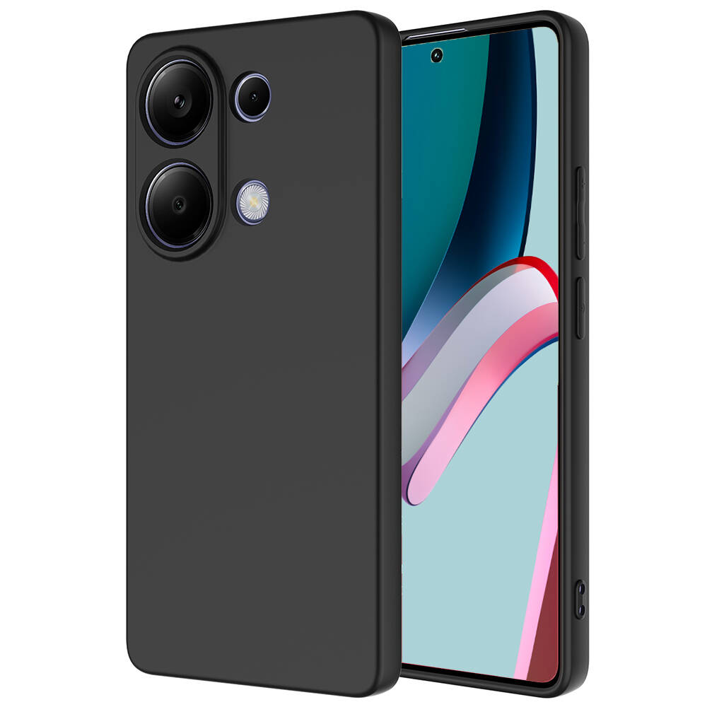 [RNZ-TA104130] Xiaomi Poco M6 Pro 4G Uyumlu Kılıf Zore Mara Lansman Kapak (Siyah)