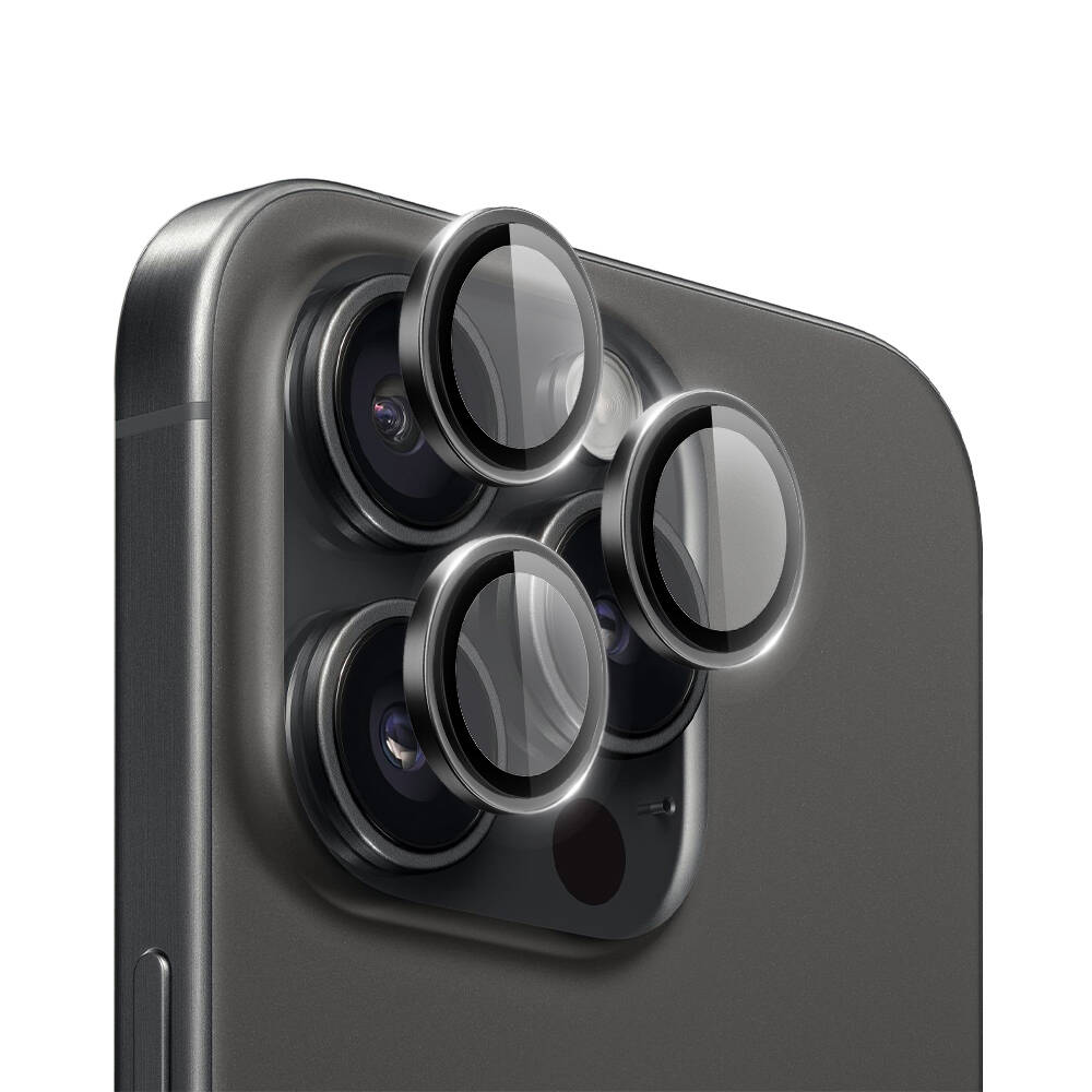 Apple iPhone 15 Pro Uyumlu Wiwu LG-003 Lens Guard Çizilmeye Karşı Dayanıklı Safir Kamera Lens Koruyucu