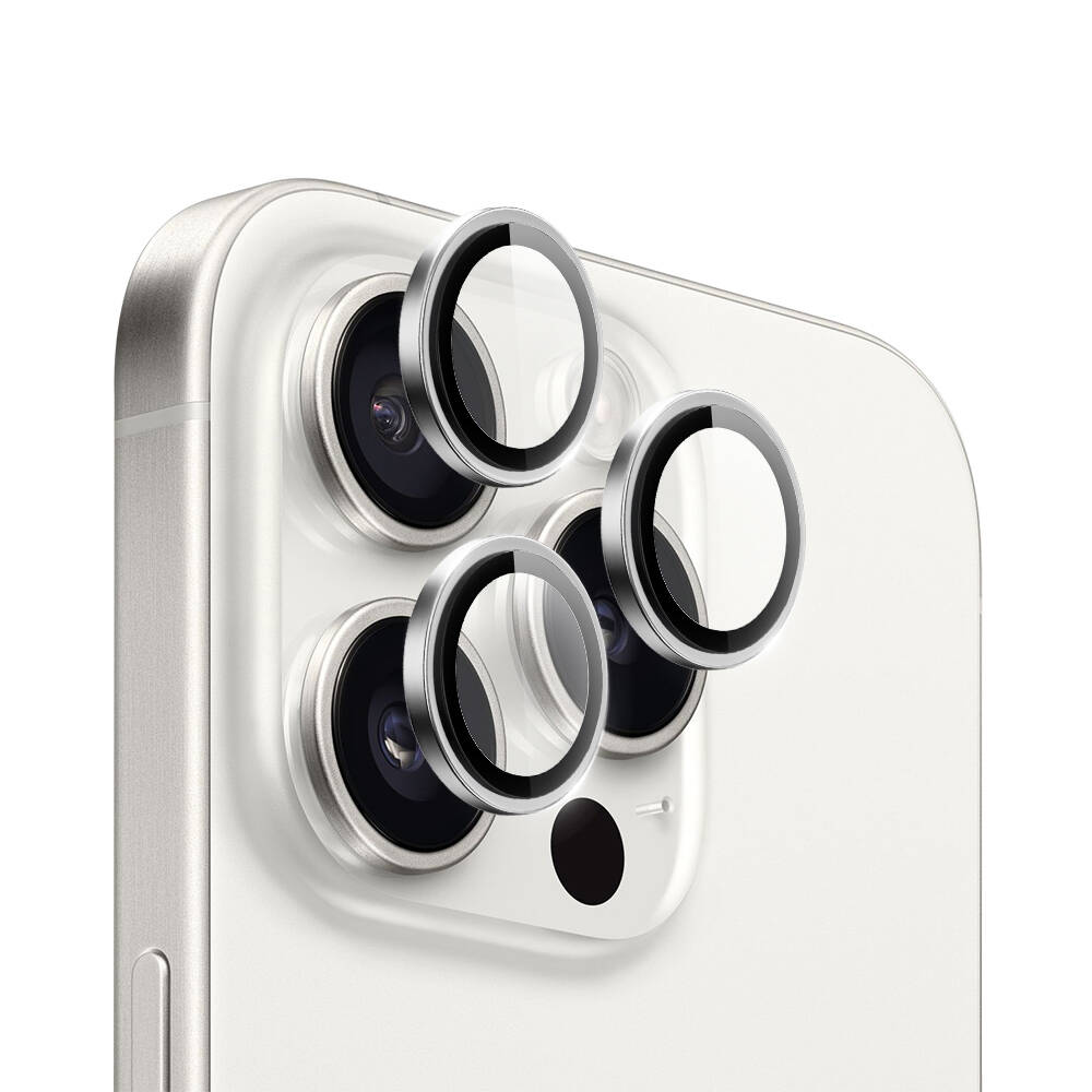 Apple iPhone 15 Pro Uyumlu Wiwu LG-003 Lens Guard Çizilmeye Karşı Dayanıklı Safir Kamera Lens Koruyucu