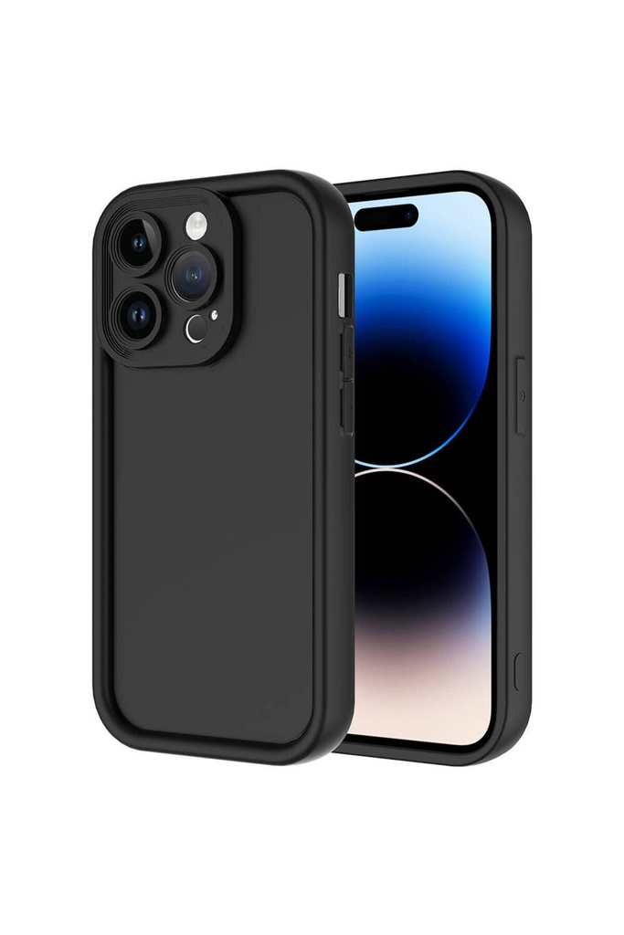 [RNZ-TA104213] Apple iPhone 14 Pro Max Uyumlu Kılıf Kamera Korumalı Zore Ananas Kapak (Siyah)