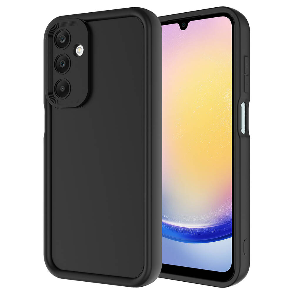 [RNZ-TA104173] Samsung Galaxy A25 Uyumlu Kılıf Kamera Korumalı Zore Ananas Kapak (Siyah)