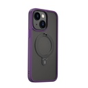 Apple iPhone 14 Plus Uyumlu Kılıf Wiwu ZMM-010 M-safe Şarj Özellikli Parmak İzi Bırakmayan Mat Transparan Standlı Kapak