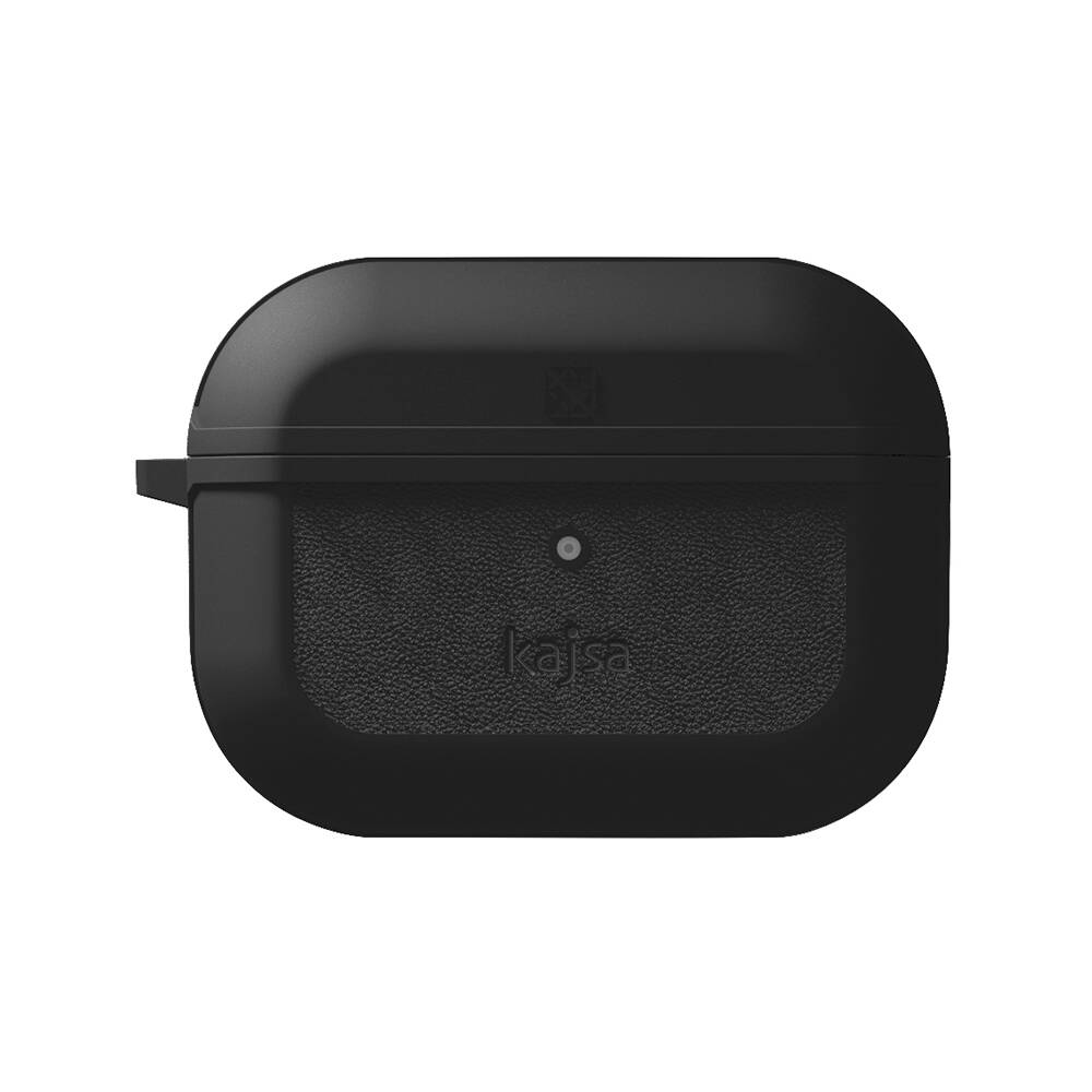 [RNZ-TA104252] Apple Airpods Pro 2 Uyumlu Kılıf Kajsa Luxe Collection Kablosuz Şarj Uyumlu Kılıf (Siyah)