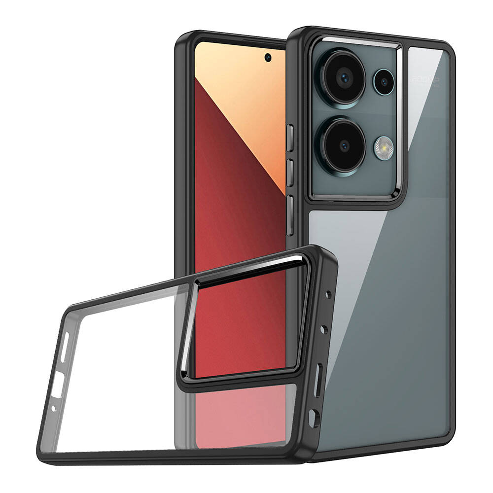 [RNZ-TA104720] Xiaomi Redmi Note 13 Pro 4G Uyumlu Kılıf Zore Flora Kapak (Siyah)