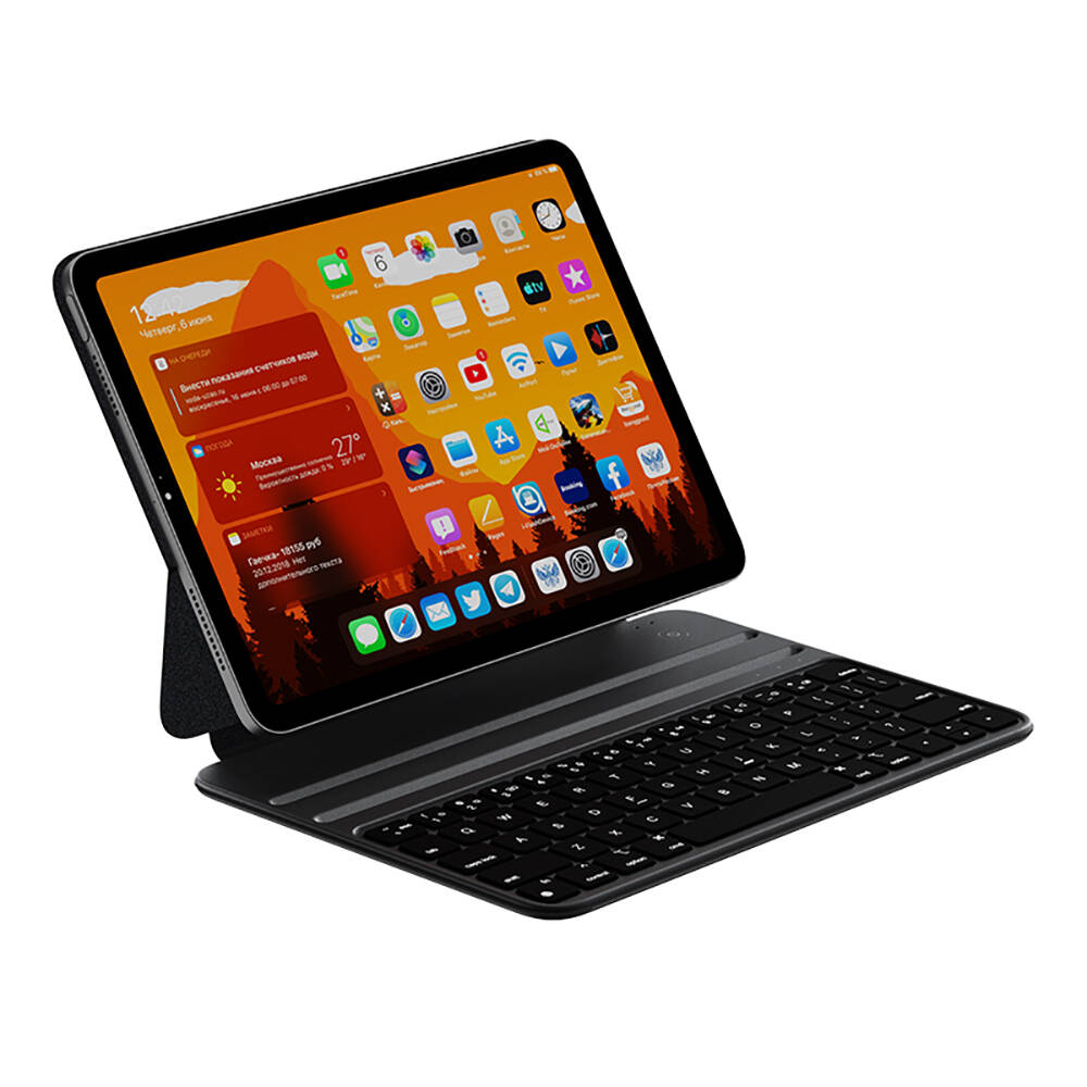 [RNZ-TA104326] Apple iPad Pro 11 2022 M2 Uyumlu Wiwu F16 Klavyeli Standlı Magnetik Kılıf