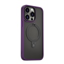 Apple iPhone 14 Pro Max Uyumlu Kılıf Wiwu ZMM-010 M-safe Şarj Özellikli Parmak İzi Bırakmayan Mat Transparan Standlı Kapak