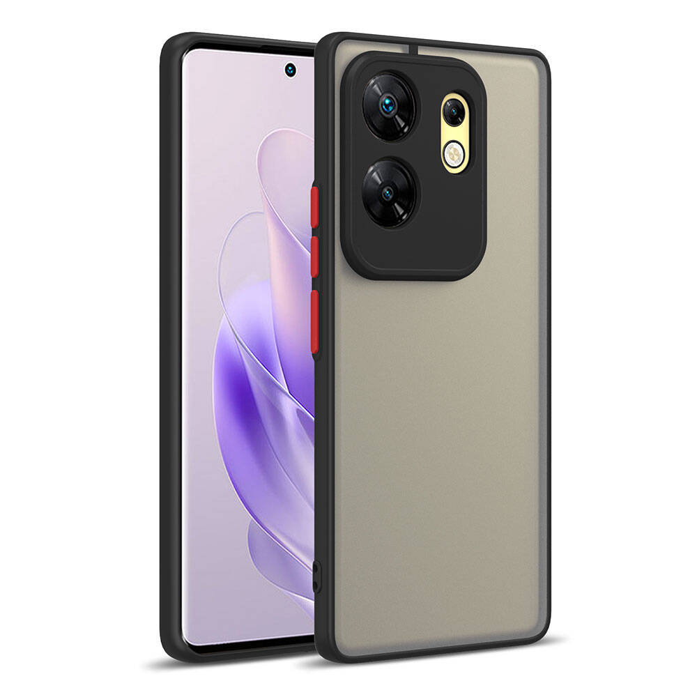 [RNZ-TA104690] Infinix Zero 30 4G Uyumlu Kılıf Zore Hux Kapak (Siyah)
