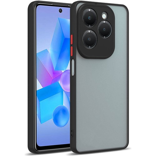 [RNZ-TA104688] Infinix Hot 40i Uyumlu Kılıf Zore Hux Kapak (Siyah)
