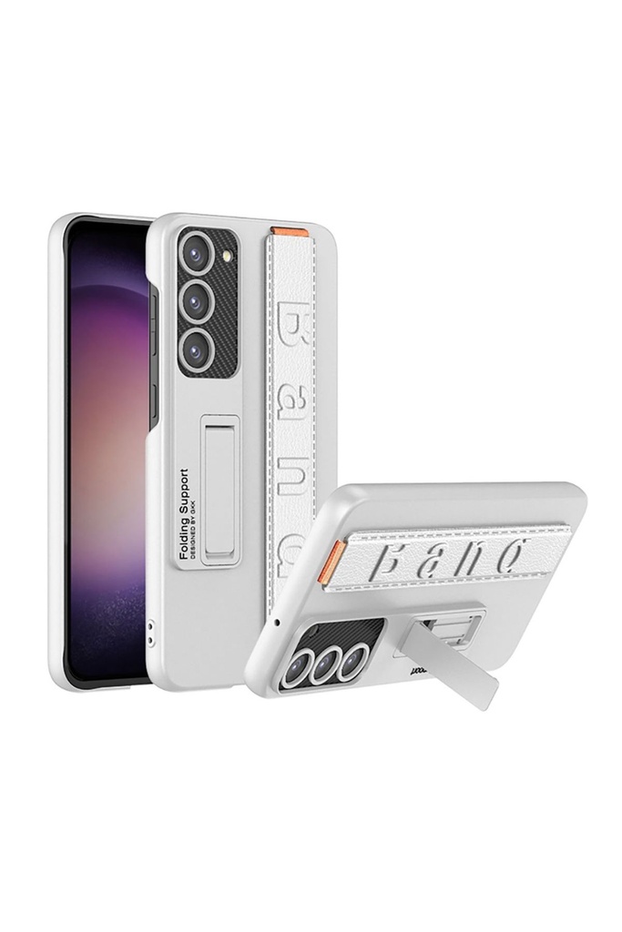 Samsung Galaxy S23 Uyumlu Kılıf Standlı El Tutacaklı Zore Band Kapak