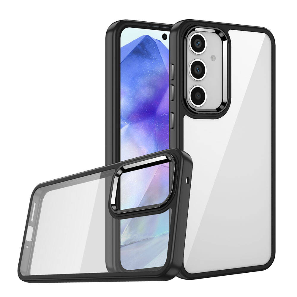 [RNZ-TA104738] Samsung Galaxy A55 Uyumlu Kılıf Zore Flora Kapak (Siyah)