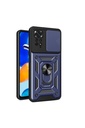 Xiaomi Redmi Note 11 Pro 4G Uyumlu Kılıf Magnetik Standlı Kamera Korumalı Zore Sürgülü Vega Kapak