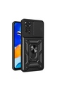 Xiaomi Redmi Note 11 Pro 4G Uyumlu Kılıf Magnetik Standlı Kamera Korumalı Zore Sürgülü Vega Kapak