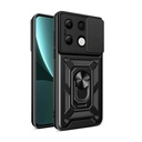 Xiaomi Redmi Note 13 4G Uyumlu Kılıf Magnetik Standlı Kamera Korumalı Zore Sürgülü Vega Kapak