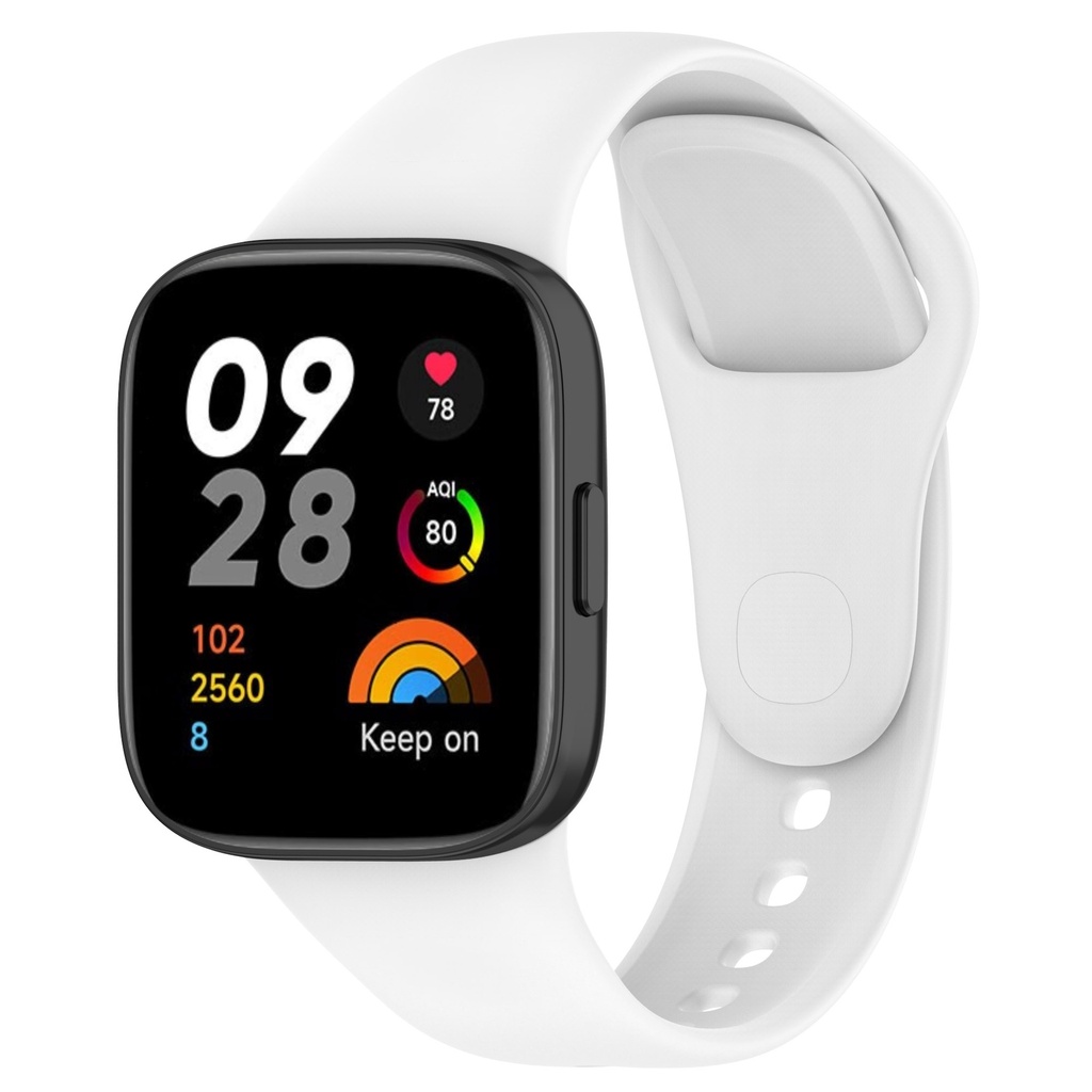 Xiaomi Redmi Watch 3 Uyumlu Kordon Silikon Spor Görünümlü Yumuşak Zore KRD-81 Kayış