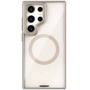 Samsung Galaxy S24 Ultra Uyumlu Kılıf M-safe Şarj Özellikli Sararma Önleyici Youngkit Crystal Grid Kapak