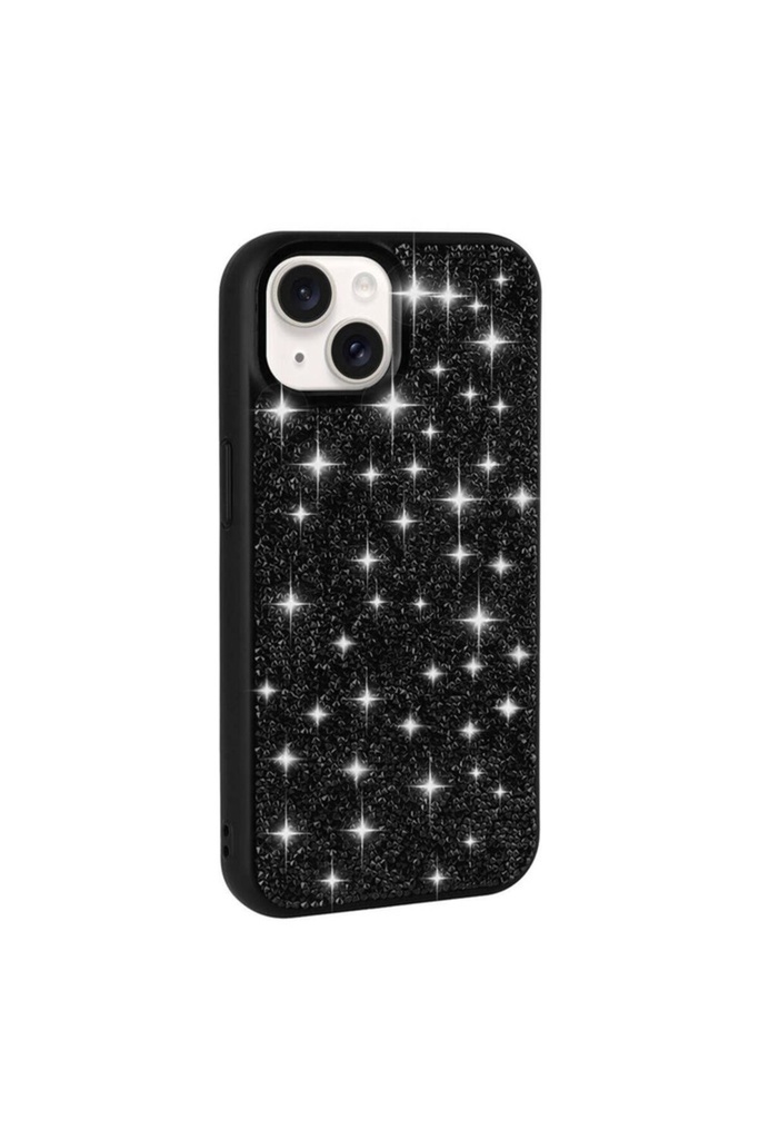 [RNZ-TA99679] Apple iPhone 15 Plus Uyumlu Kılıf Parlak Taşlı Tasarım Zore Pırlanta Kapak (Siyah)