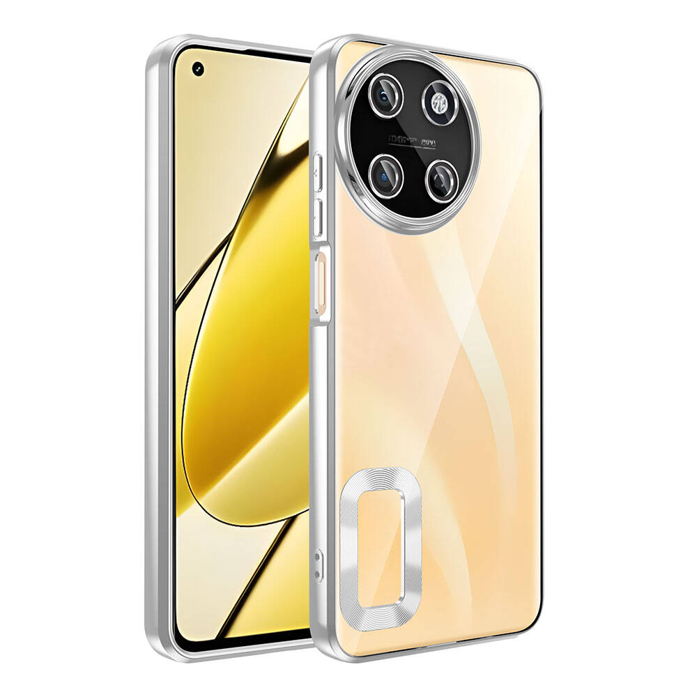 Realme 11 4G Uyumlu Kılıf Kamera Korumalı Logo Gösteren Zore Omega Kapak