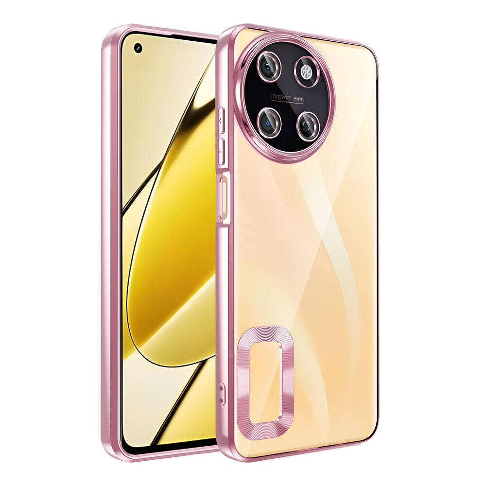 Realme 11 4G Uyumlu Kılıf Kamera Korumalı Logo Gösteren Zore Omega Kapak