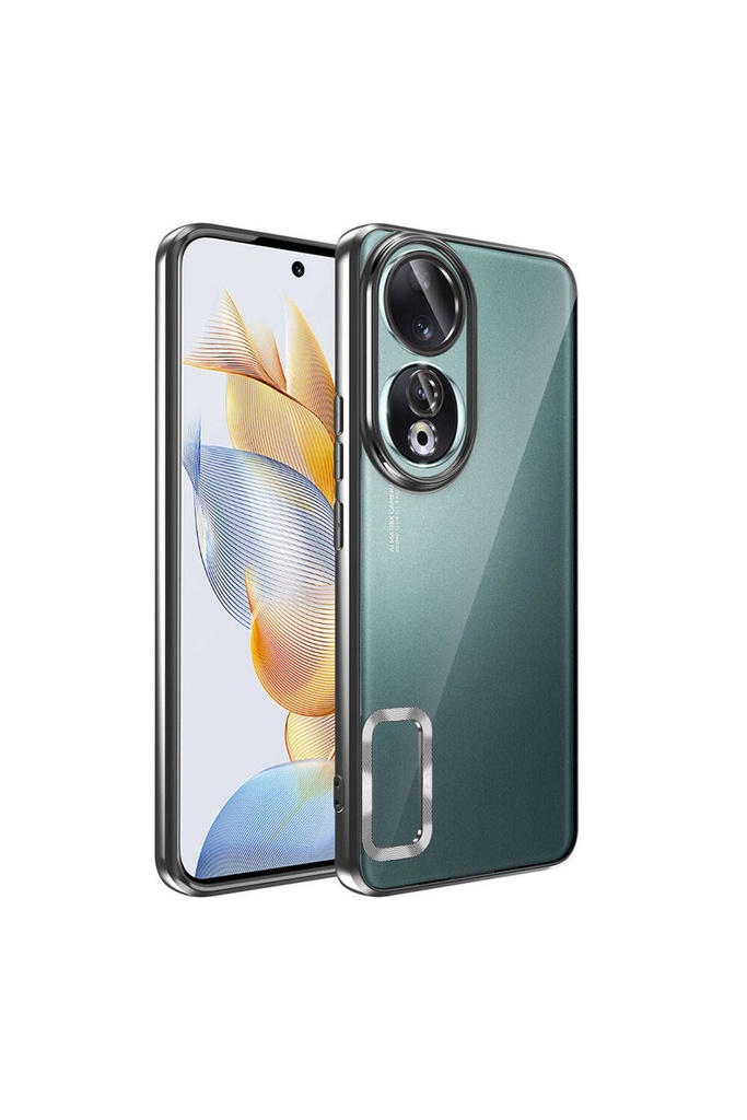 [RNZ-TA105009] Honor 90 Uyumlu Kılıf Kamera Korumalı Logo Gösteren Zore Omega Kapak (Siyah)