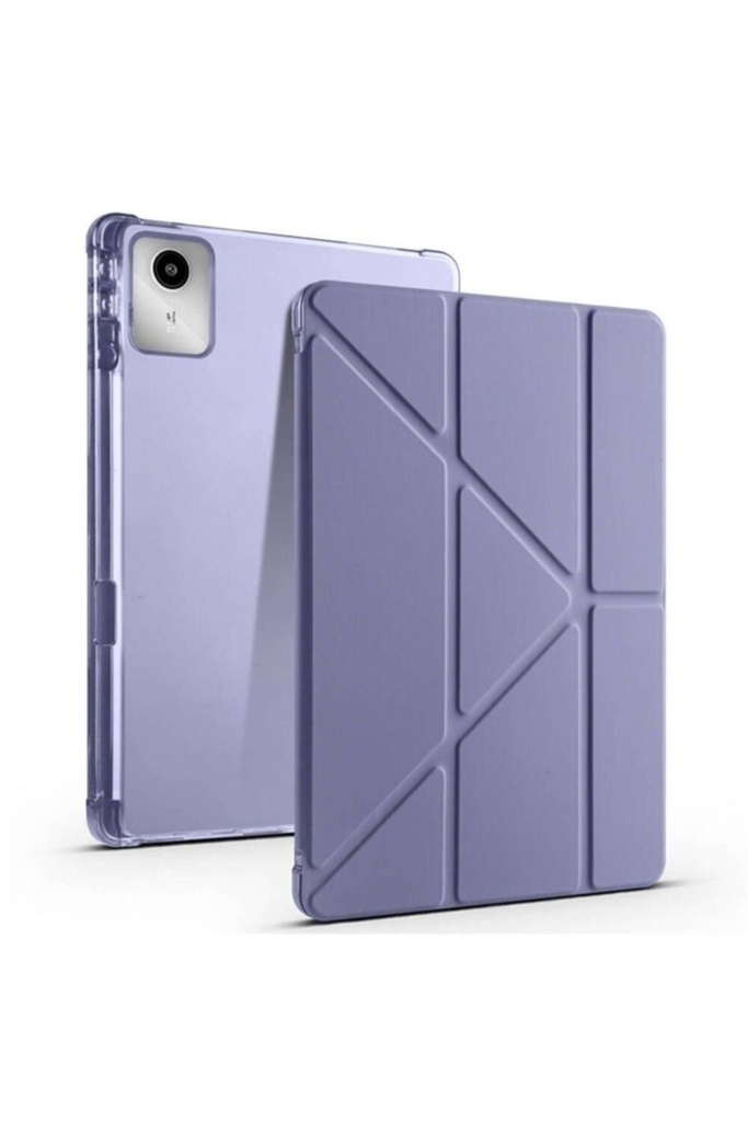 Lenovo M11 TB-330FU Uyumlu Kılıf Zore Tri Folding Kalem Bölmeli Standlı Kılıf