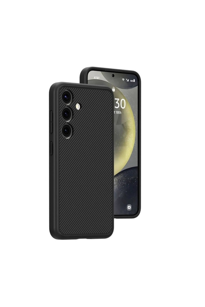 [RNZ-TA104980] Samsung Galaxy S24 Uyumlu Kılıf M-safe Şarj Özellikli Karbon Fiber Görünümlü Zore T-Karbon Kapak (Siyah)