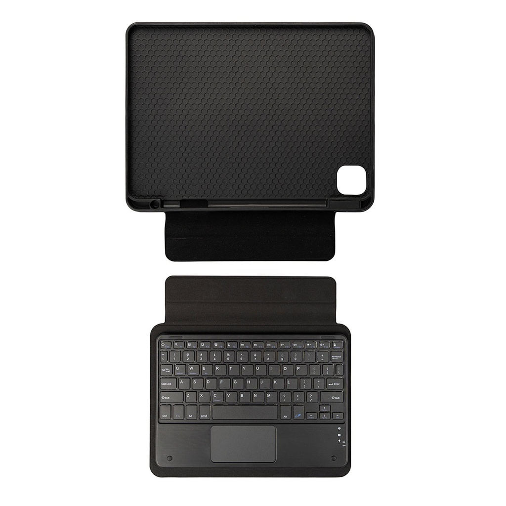 [RNZ-TA105127] Apple iPad Air 11 2024 Uyumlu Zore Border Keyboard Bluetooh Bağlantılı Standlı Klavyeli Tablet Kılıfı