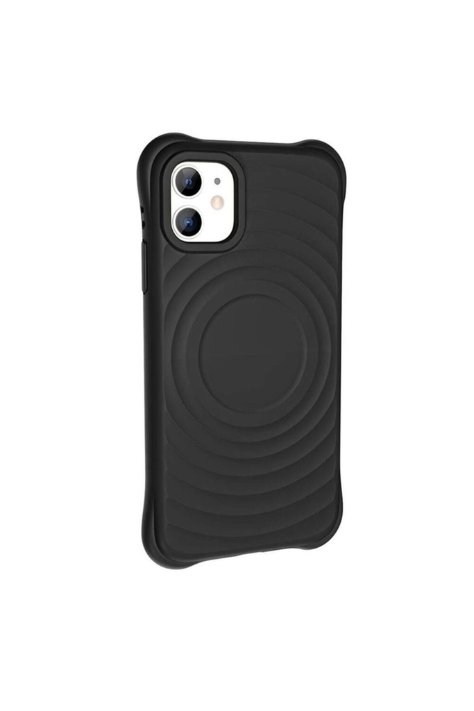 [RNZ-TA105356] Apple iPhone 11 Uyumlu M-safe Şarj Özellikli Airbagli Mat Görünümlü Zore Hepi Kapak (Siyah)