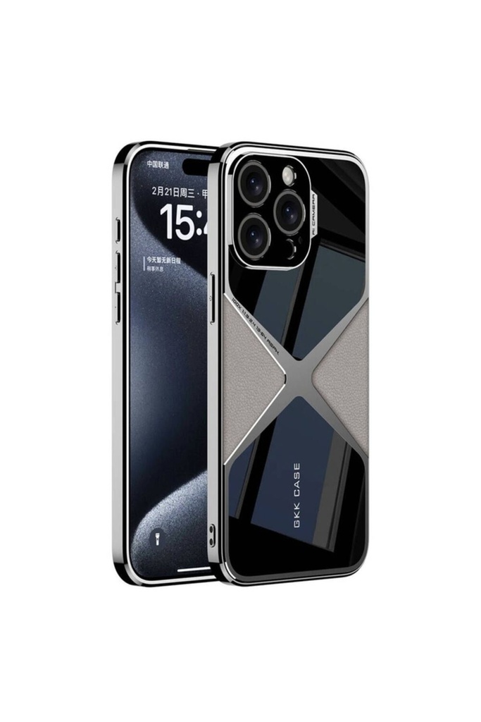 Apple iPhone 15 Pro Max Uyumlu Kılıf Ultra İnce Kamera Korumalı PC + Deri Arka Yüzey Zore X-Pro Kapak