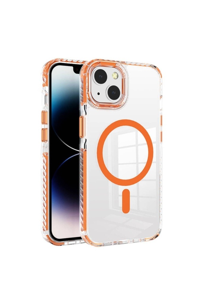 Apple iPhone 13 Uyumlu Kılıf M-safe Şarj Özellikli Airbagli Takılabilir Askı Aparatlı Zore Nana Kapak