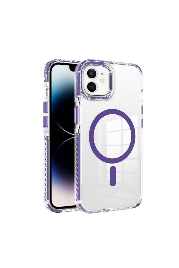 Apple iPhone 11 Uyumlu Kılıf M-safe Şarj Özellikli Airbagli Takılabilir Askı Aparatlı Zore Nana Kapak