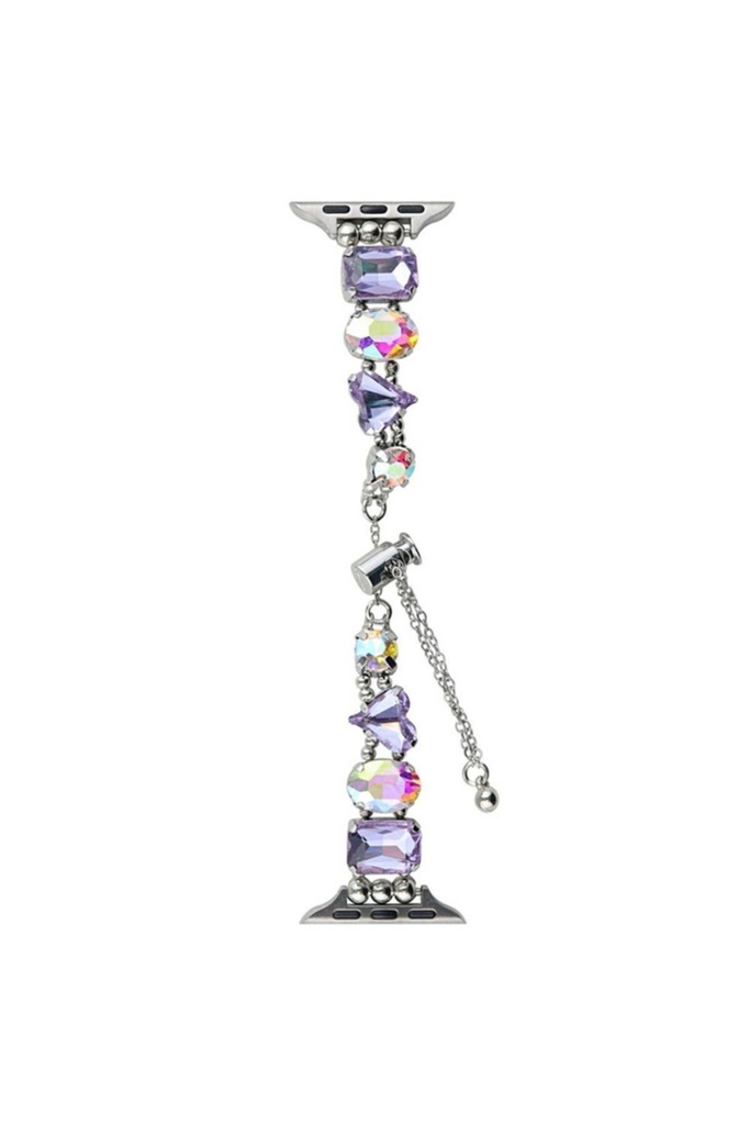 Apple Watch 38mm Uyumlu Zore KRD-115 Renkli Taş Tasarımlı Kordon