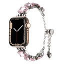Apple Watch 7 41mm Uyumlu Kordon Metal Renkli Taşlı Bileklik Model Zore KRD-115 Kayış