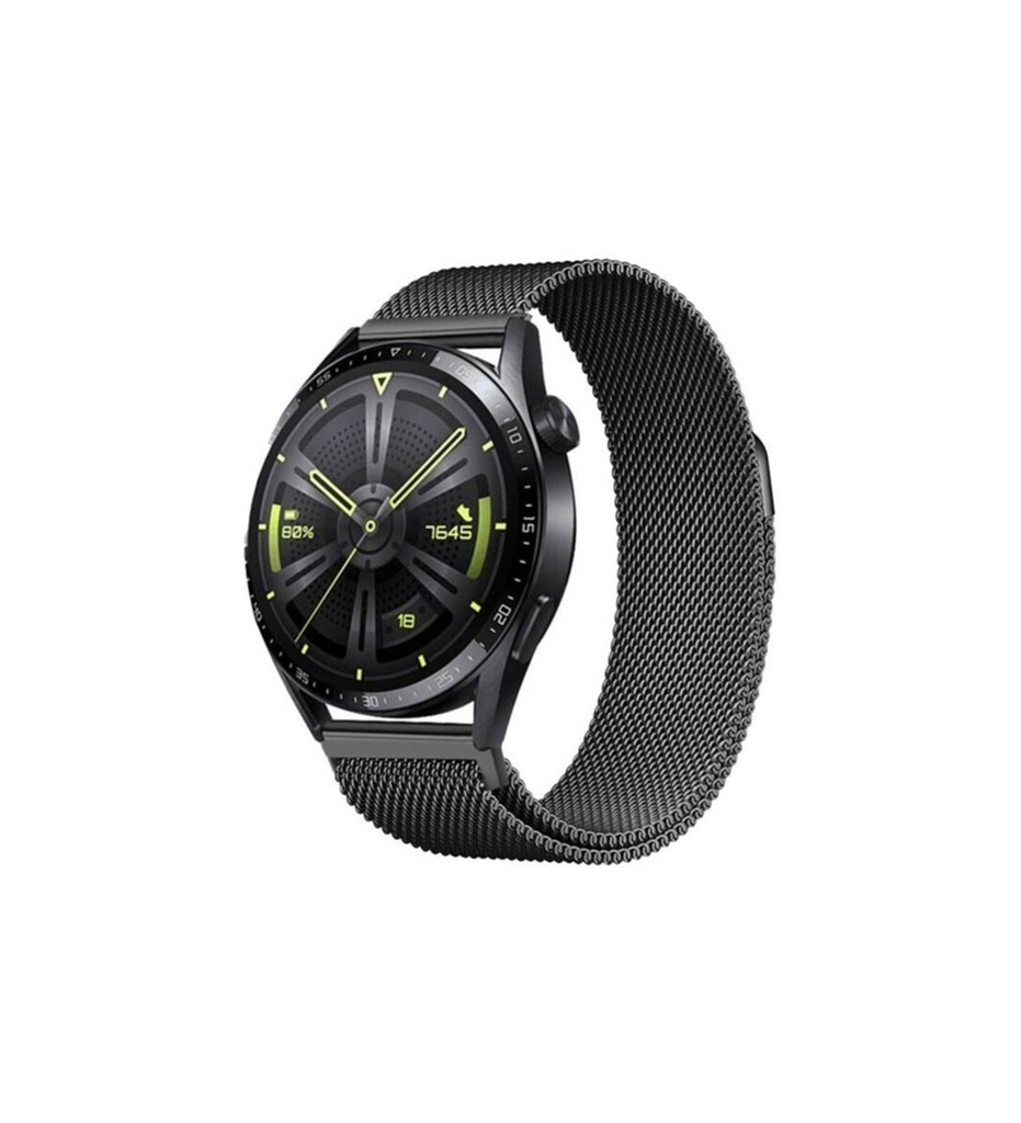 [RNZ-TA104491] Xiaomi  Amazfit Pace Uyumlu Zore Band-12 22mm Metal Hasır Kordon (Siyah)
