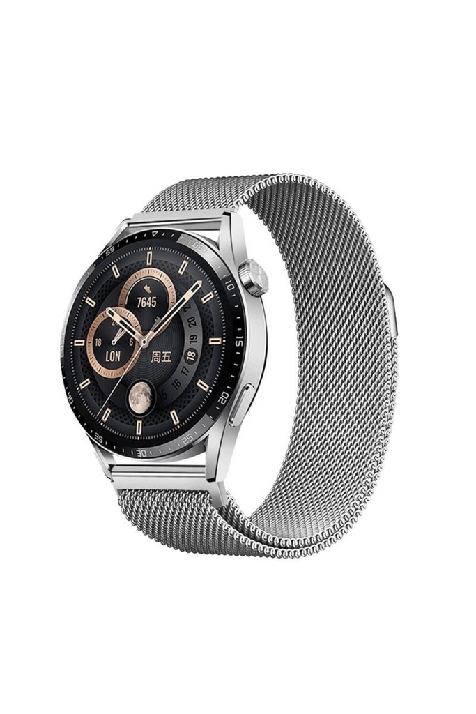 Honor Magic 2 46mm Uyumlu Zore Band-12 22mm Metal Hasır Kordon