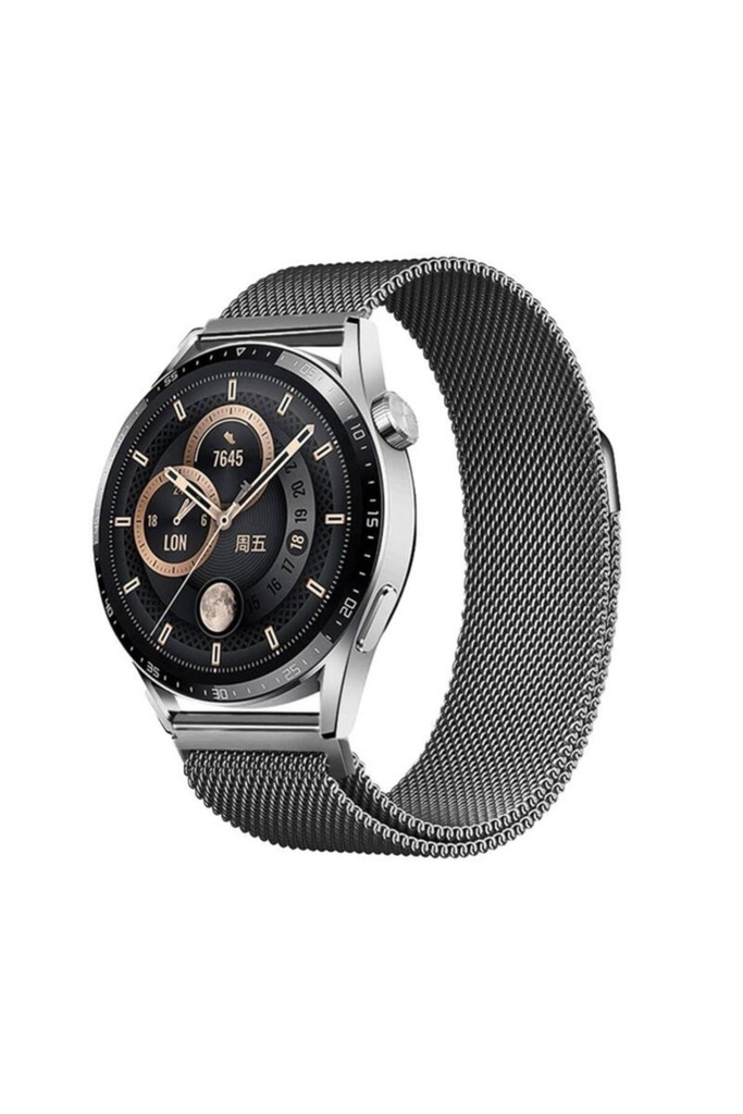 Samsung Galaxy Watch 46mm Uyumlu Zore Band-12 22mm Metal Hasır Kordon