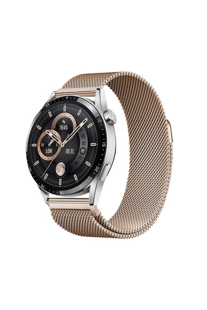Samsung Galaxy Watch 46mm Uyumlu Zore Band-12 22mm Metal Hasır Kordon