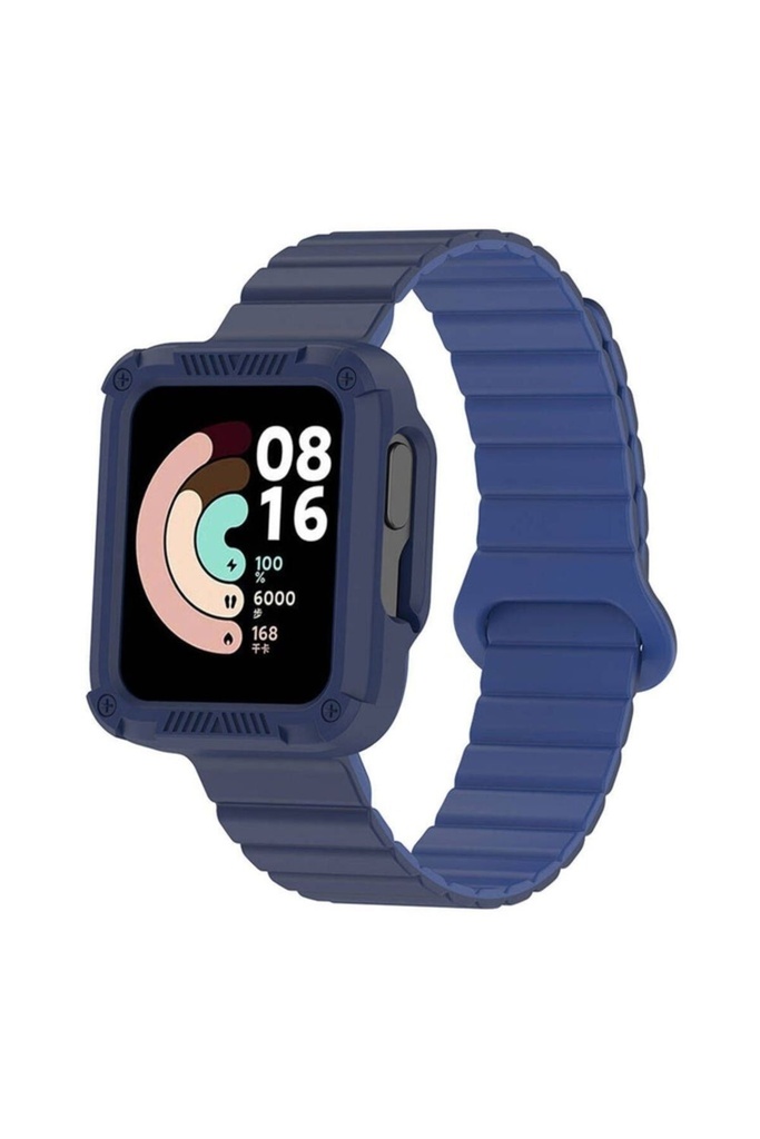 [RNZ-TA105249] Xiaomi Redmi Watch 2 Uyumlu Silikon Kordon Zore KRD-105 Strap Kayış (Lacivert)