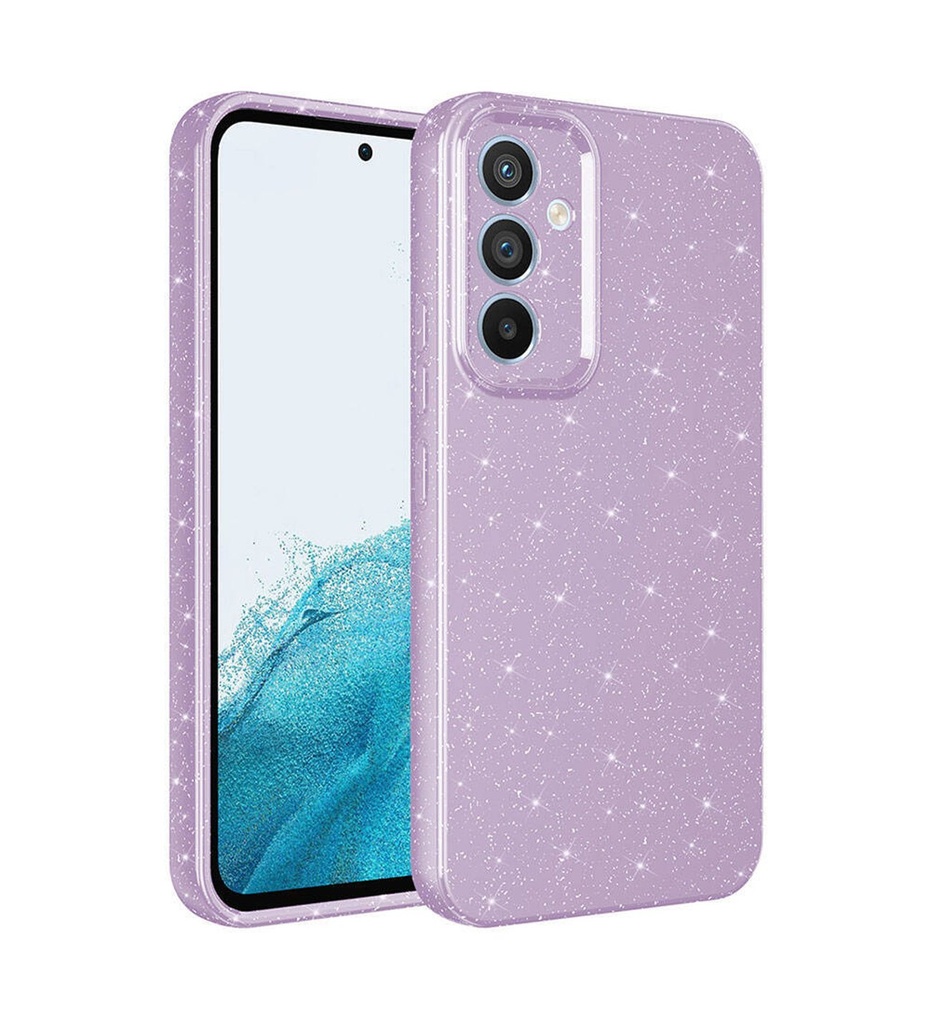 Samsung Galaxy A05S Uyumlu Kılıf Kamera Korumalı Simli Lüks Zore Koton Kapak