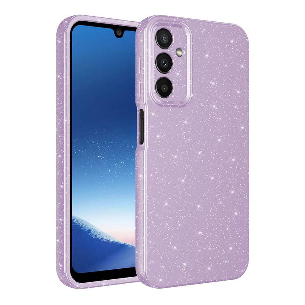 Samsung Galaxy A15 Uyumlu Kılıf Kamera Korumalı Simli Lüks Zore Koton Kapak