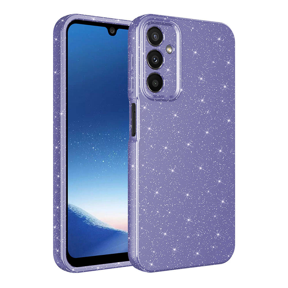 Samsung Galaxy A15 Uyumlu Kılıf Kamera Korumalı Simli Lüks Zore Koton Kapak